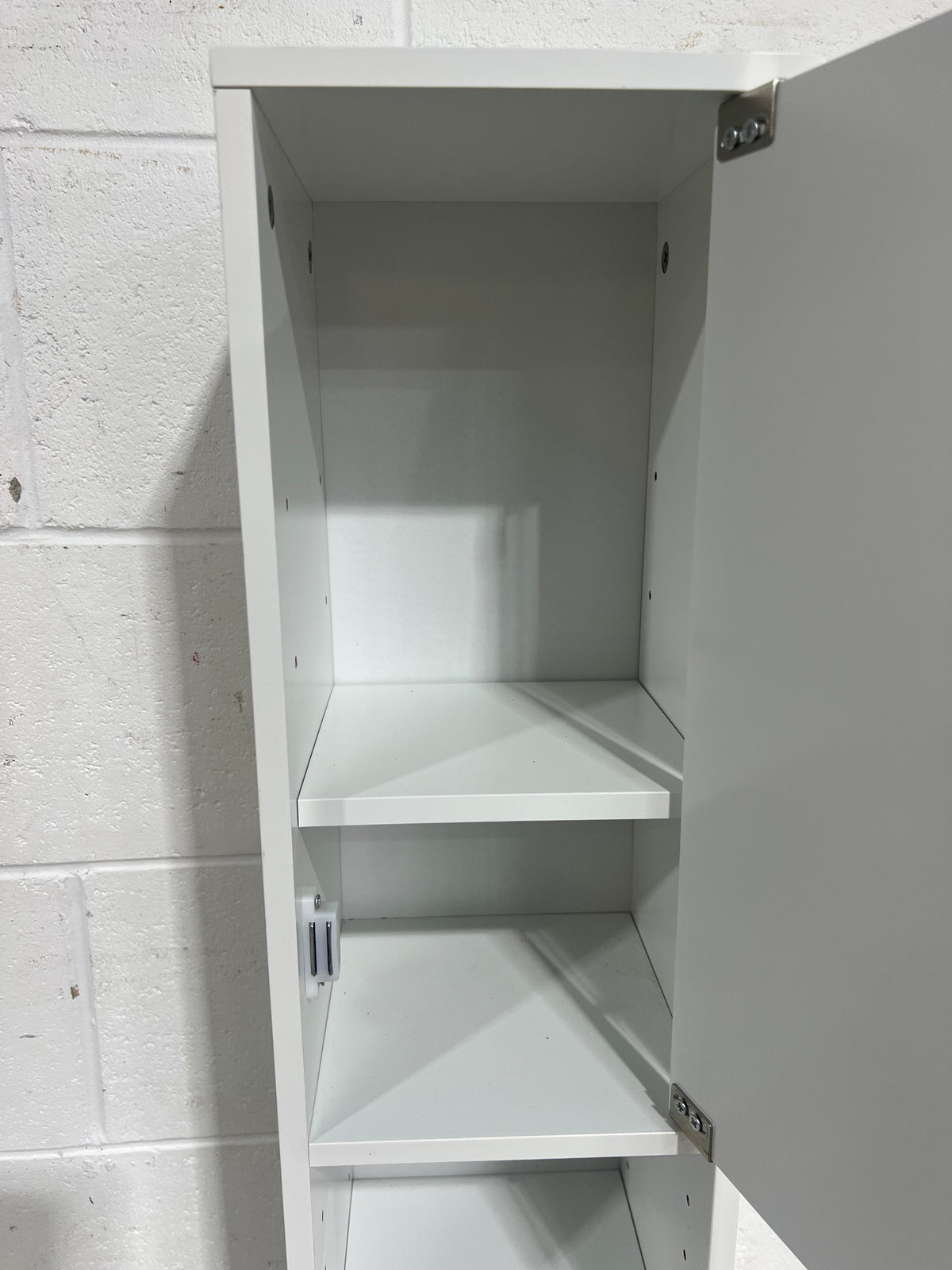 Slim Storage Solution - White Vertical Cabinet