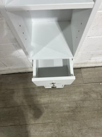 Slim Storage Solution - White Vertical Cabinet