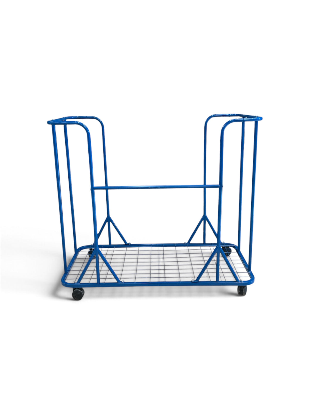 Rolling Storage & Material Cart with Blue Metal Frame