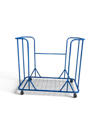 Rolling Storage & Material Cart with Blue Metal Frame