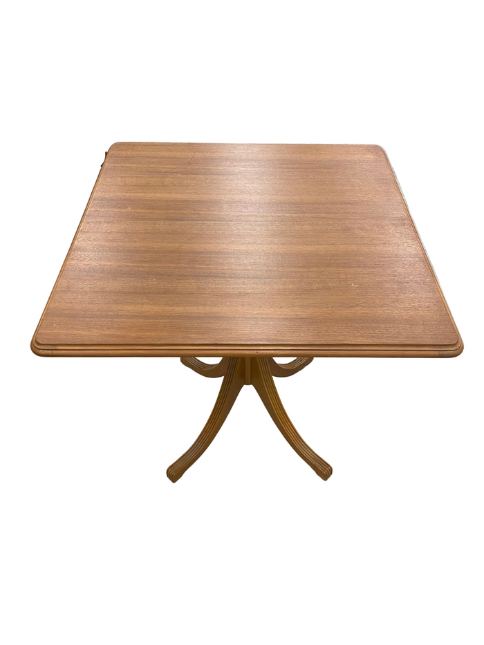 Mahogany Rectangular Folding Pedestal Table