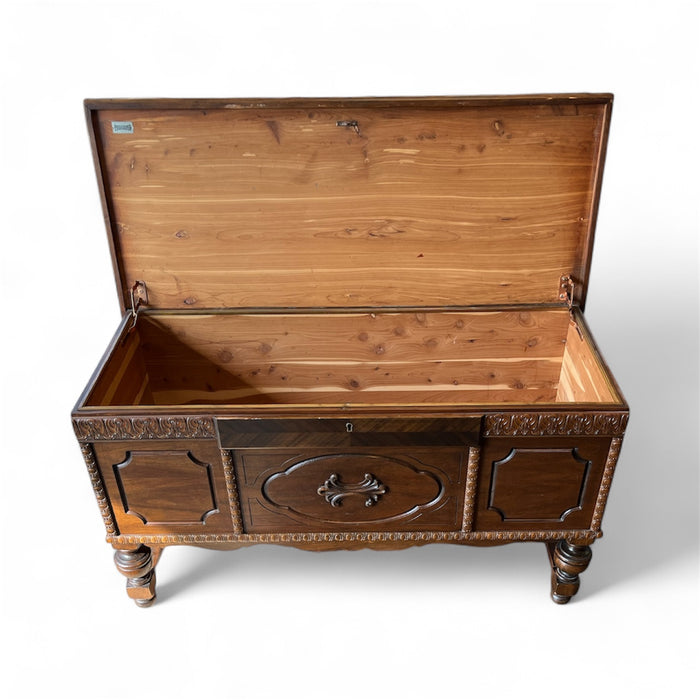 Carved Cedar Chest