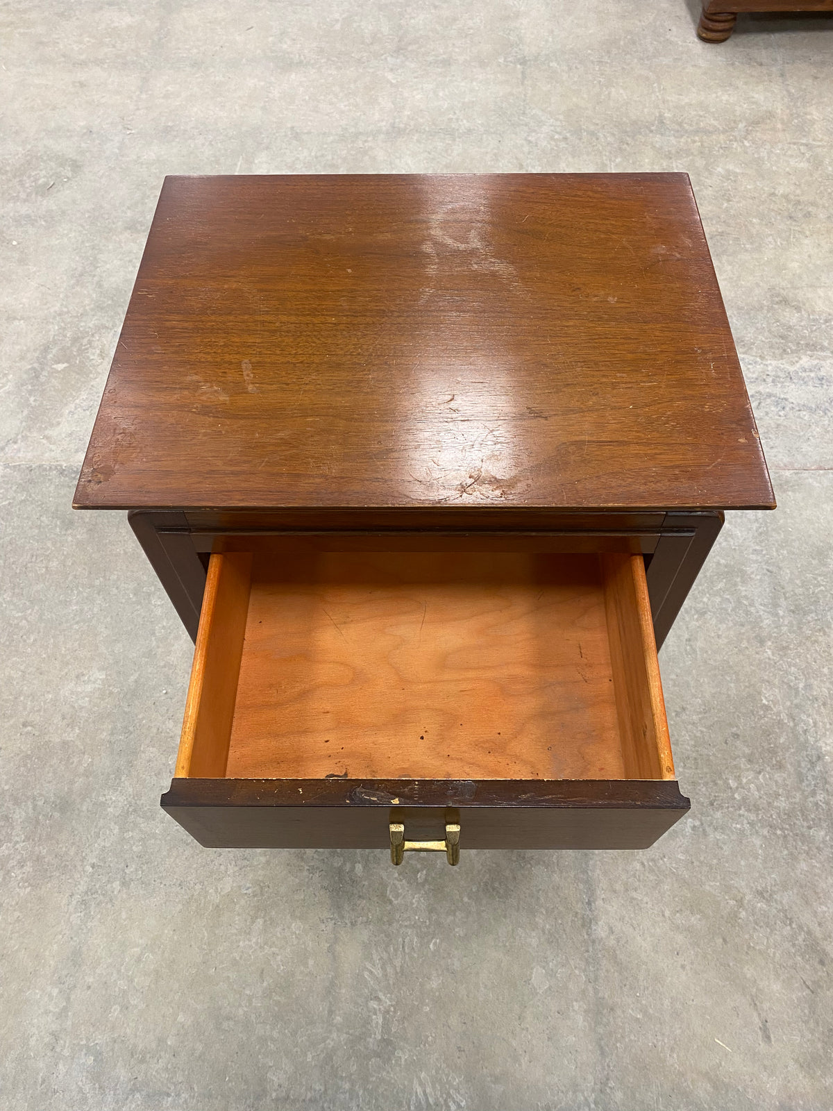 Vintage Rose Wood Nightstand and Single Drawer