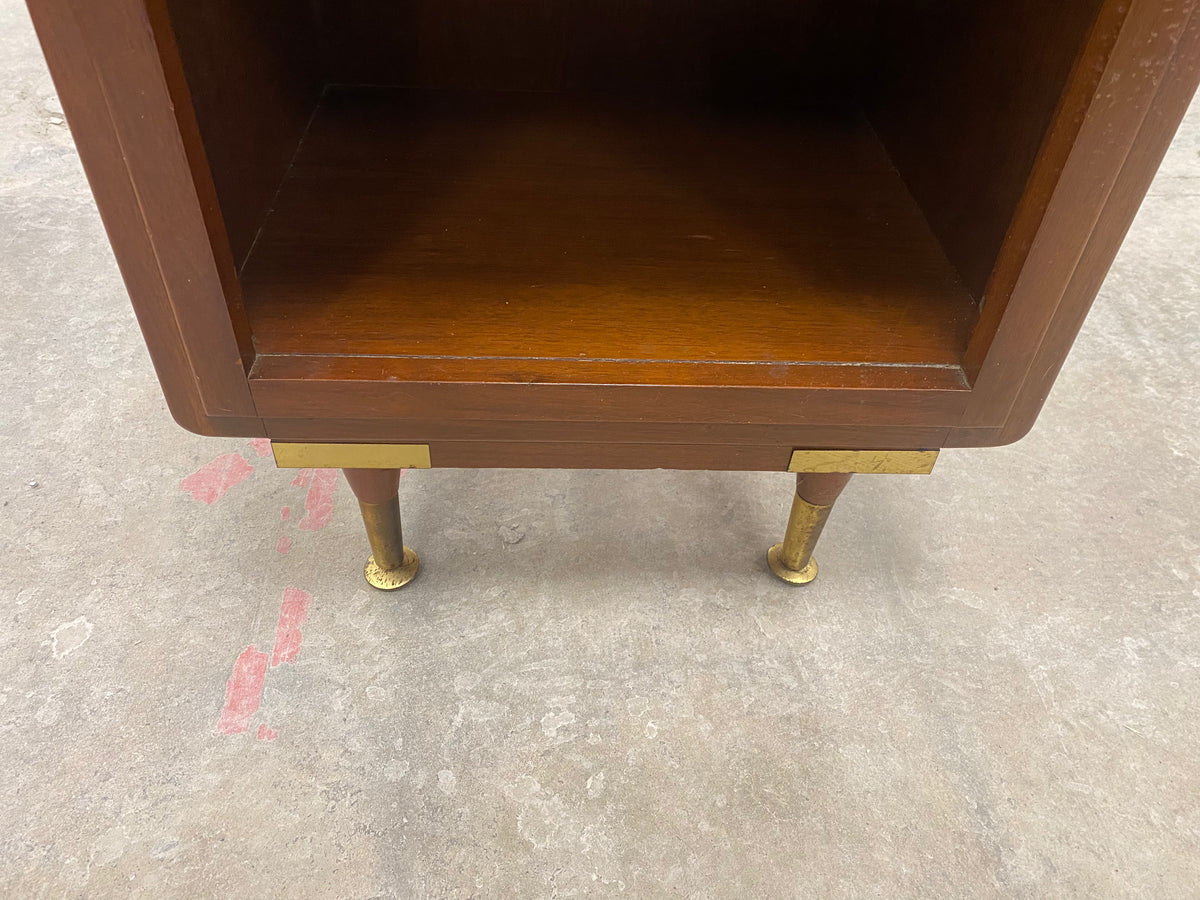 Vintage Rose Wood Nightstand and Single Drawer