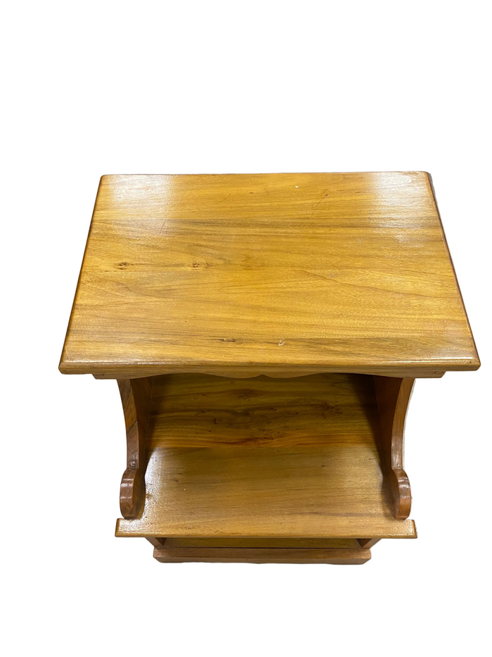 Maple 2- Tiered Open Media Cabinet