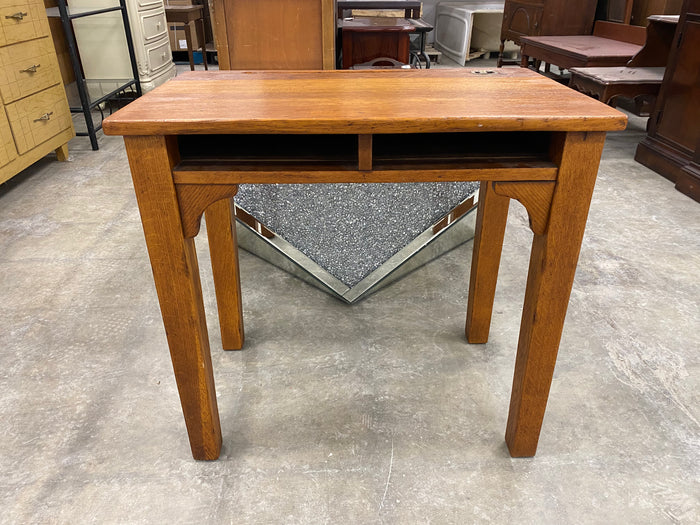 Vintage Oak School Desk and Matching Chair