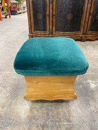 Velvet Emerald Green Glider Rocking Chair and Matching Gliding Ottoman