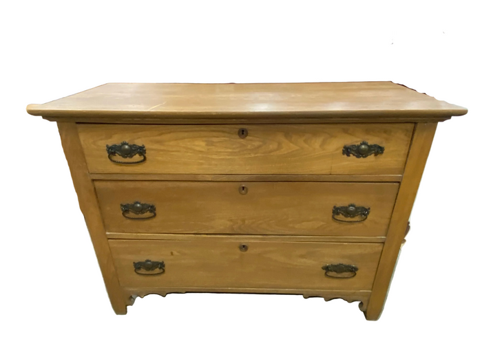 Antique Oak Three-Drawer Dresser