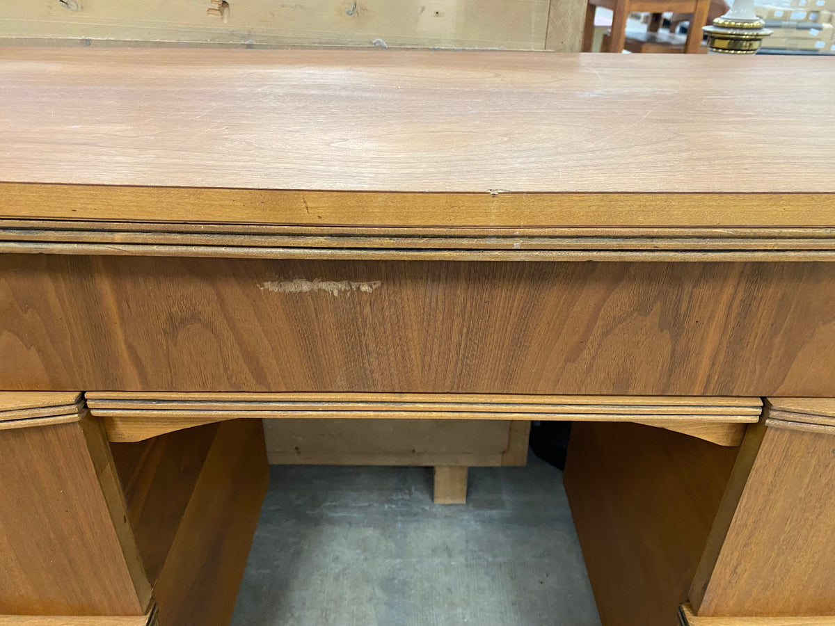 Vintage Mid-Century Double Pedestal Desk
