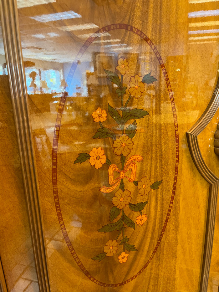 Floral Design Solid Wood Armoire