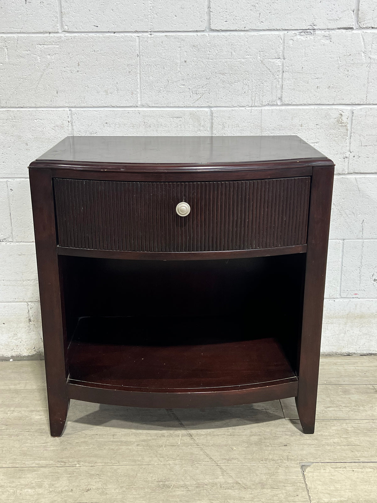 Modern Arch - Dark Wood Nightstand