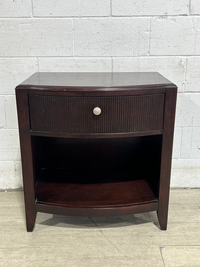 Modern Arch - Dark Wood Nightstand