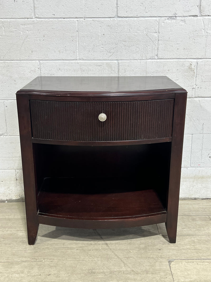 Modern Arch - Dark Wood Nightstand