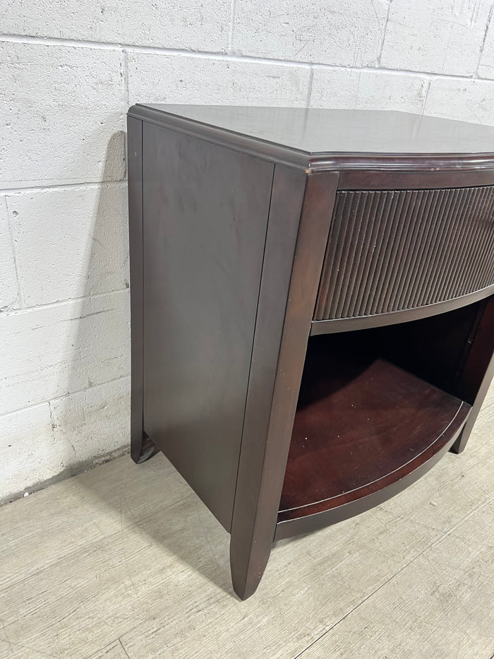Modern Arch - Dark Wood Nightstand