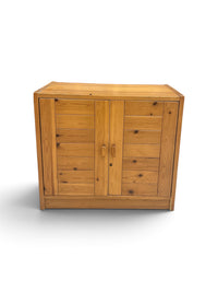 Rustic Pine Short Cabinet with 1 Internal Shelf