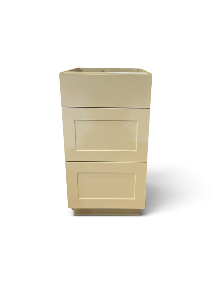 Hampton Bay Edson 18 in. W Assembled Base Cabinet with 3 Drawers in White