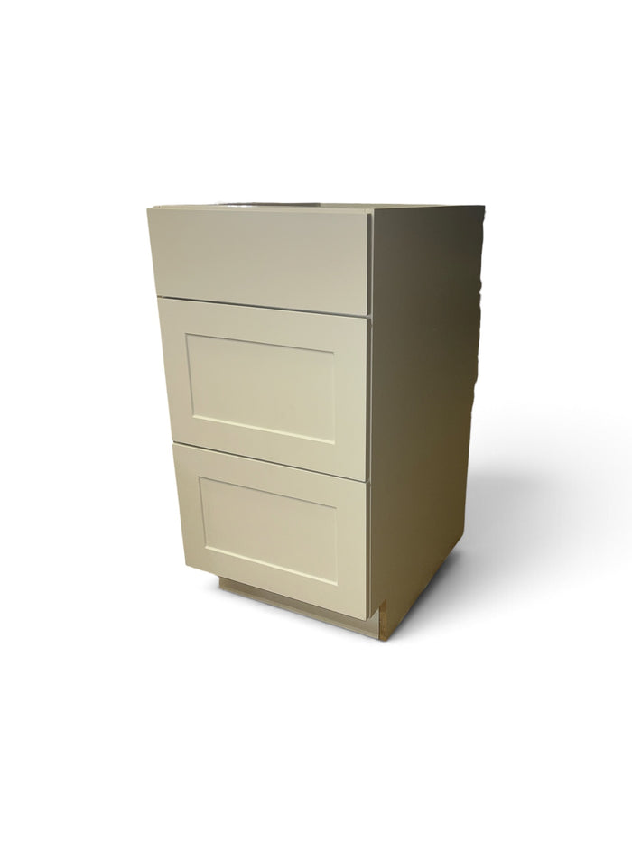 Hampton Bay Edson 18 in. W Assembled Base Cabinet with 3 Drawers in White