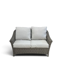 2 Piece Outdoor Wicker Loveseat & Coffee Table