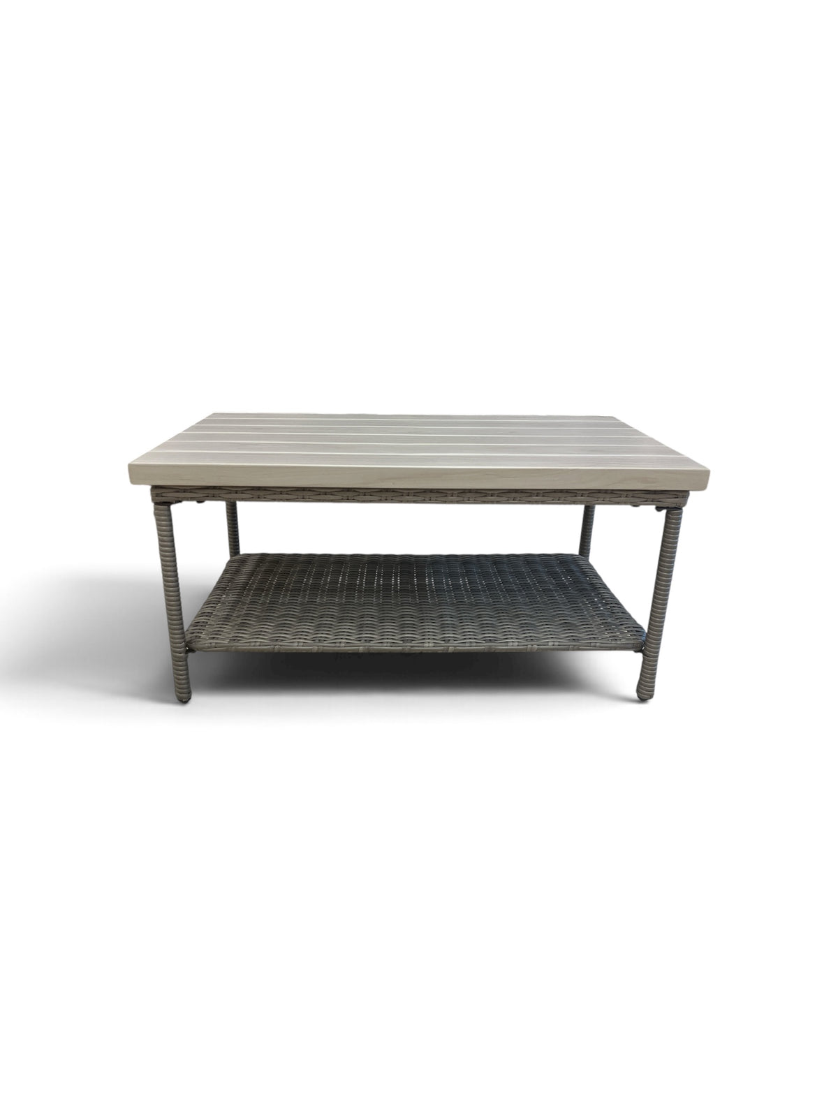 2 Piece Outdoor Wicker Loveseat & Coffee Table