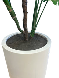 6 Ft Artificial Monstera Floor Plant in a White Planter