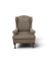 Striped Wingback Accent Chair
