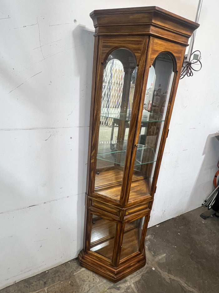 Elegant Glimpse - Glass Curio Cabinet