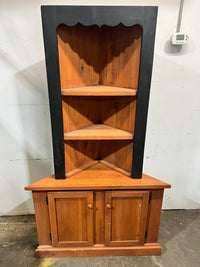 Farmhouse Charm - Two Tone Corner Hutch