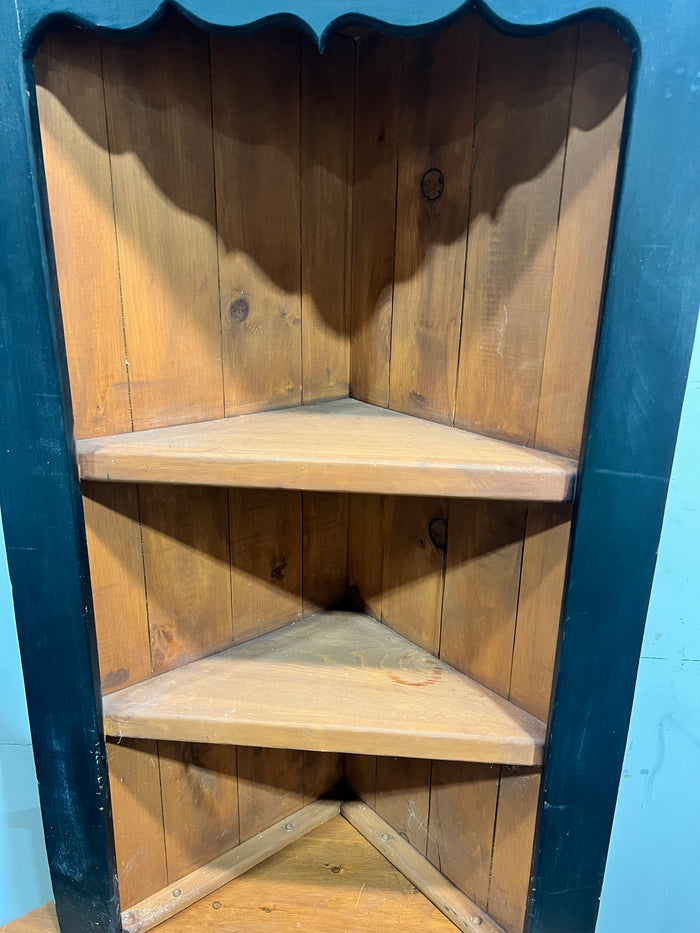 Farmhouse Charm - Two Tone Corner Hutch