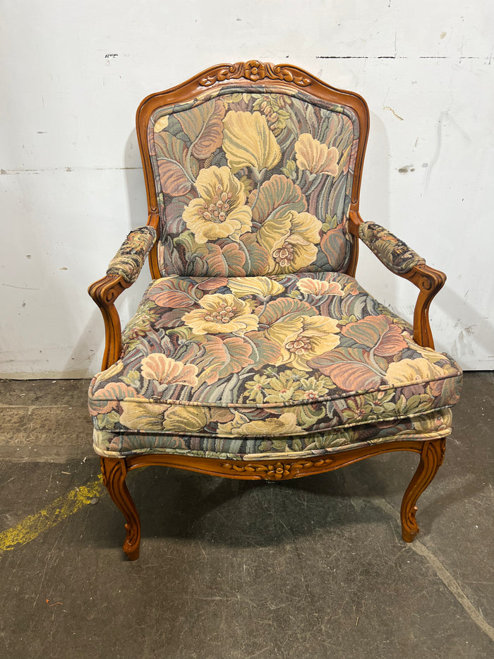 Ornate Blossom - Floral Upholstered Armchair