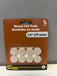 3/4'' Round Felt Pads