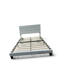 Modern Light Grey Upholstered Queen Bedframe