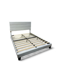 Modern Light Grey Upholstered Queen Bedframe