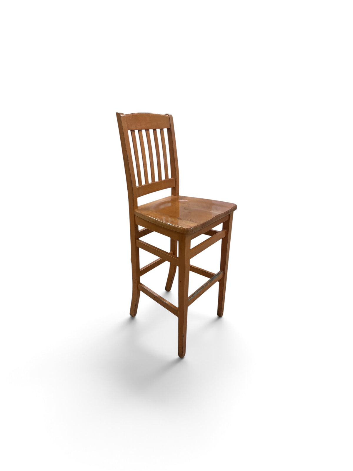 Wooden Slat Bar Height Chair