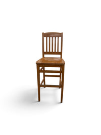 Wooden Slat Bar Height Chair