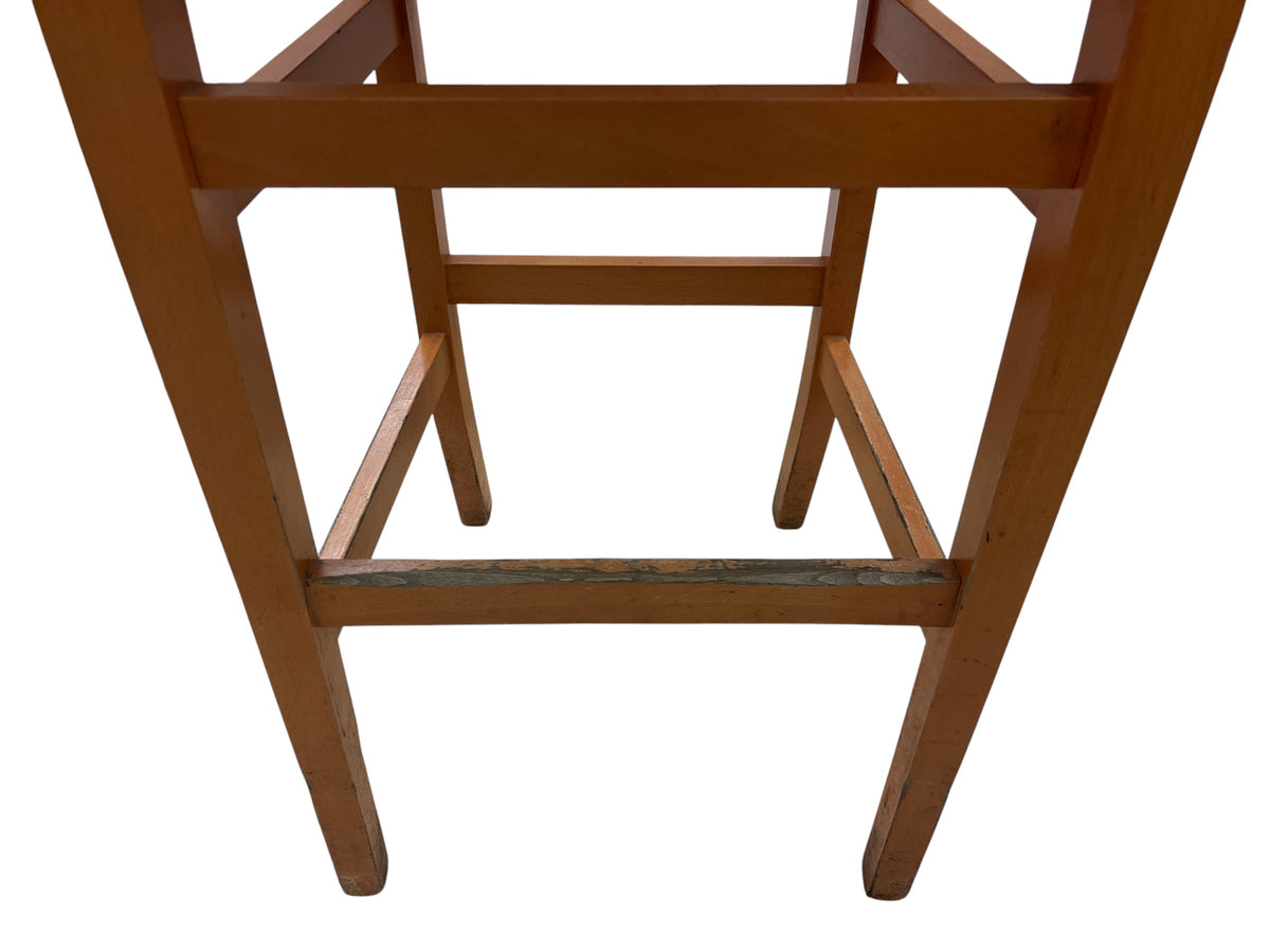 Wooden Slat Bar Height Chair