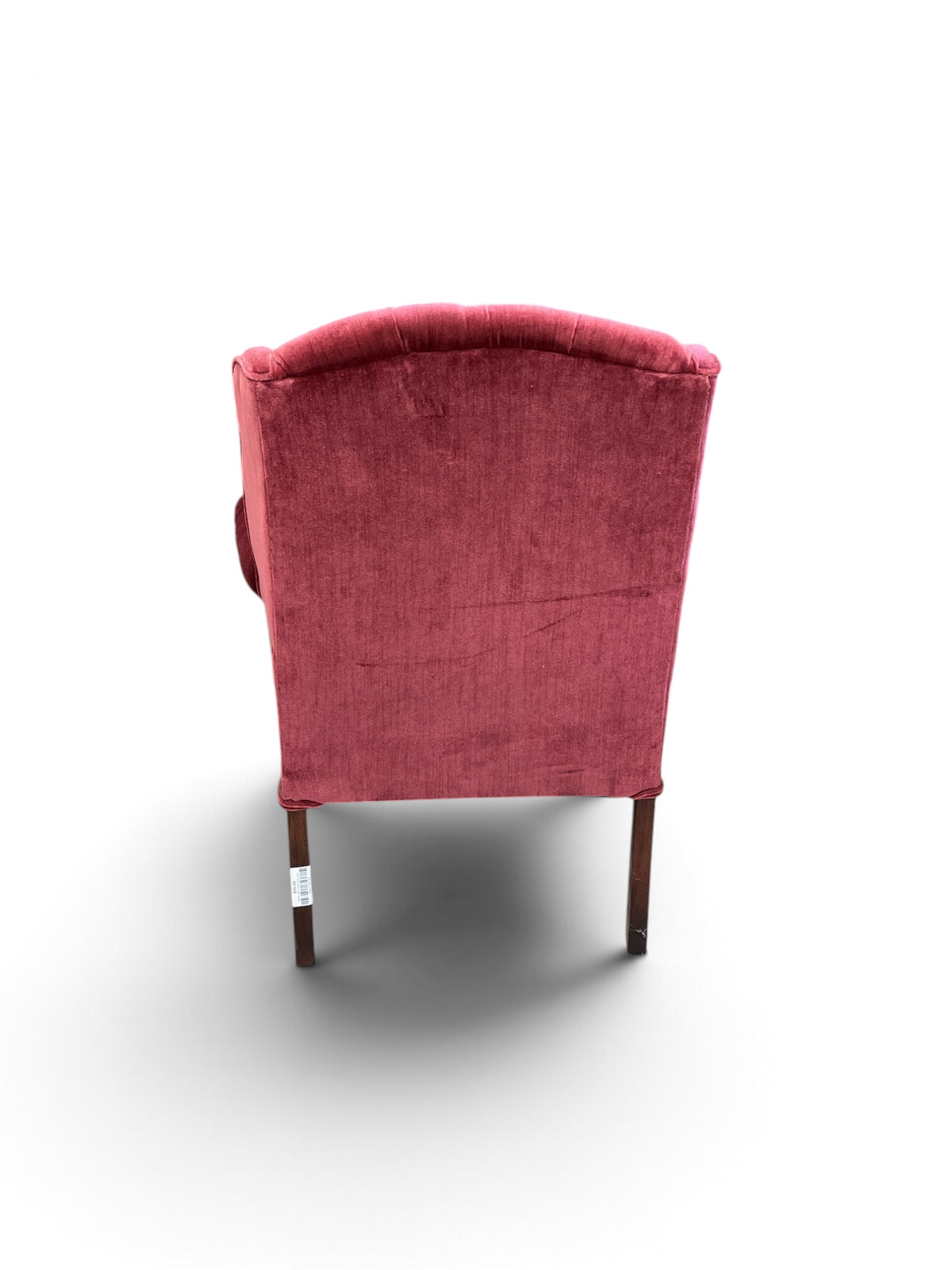 Merlot Velvet Tufted Wing Chair