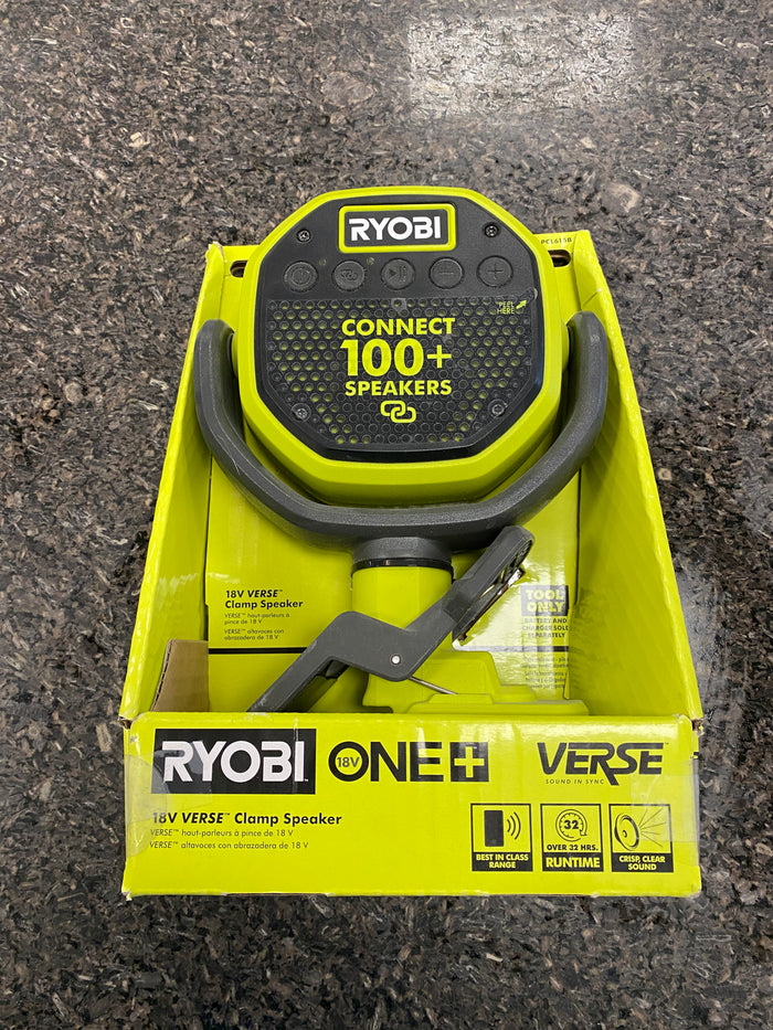 RYOBI CONNECT 100 + 18V VERSE CLAMP SPEAKER