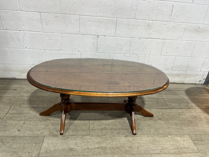 Oval Pedestal Coffee Table