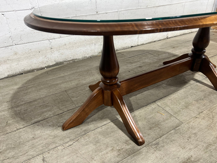 Oval Pedestal Coffee Table