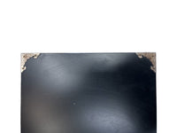 Slim Black Bench with Brass Style Corner Accents
