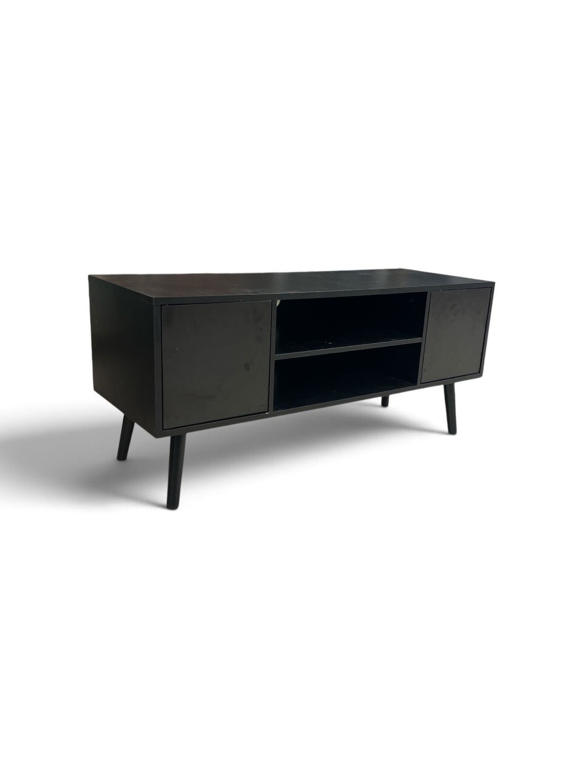 Modern Black Media Console
