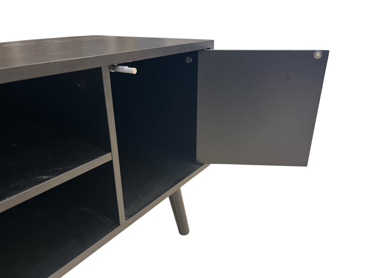 Modern Black Media Console