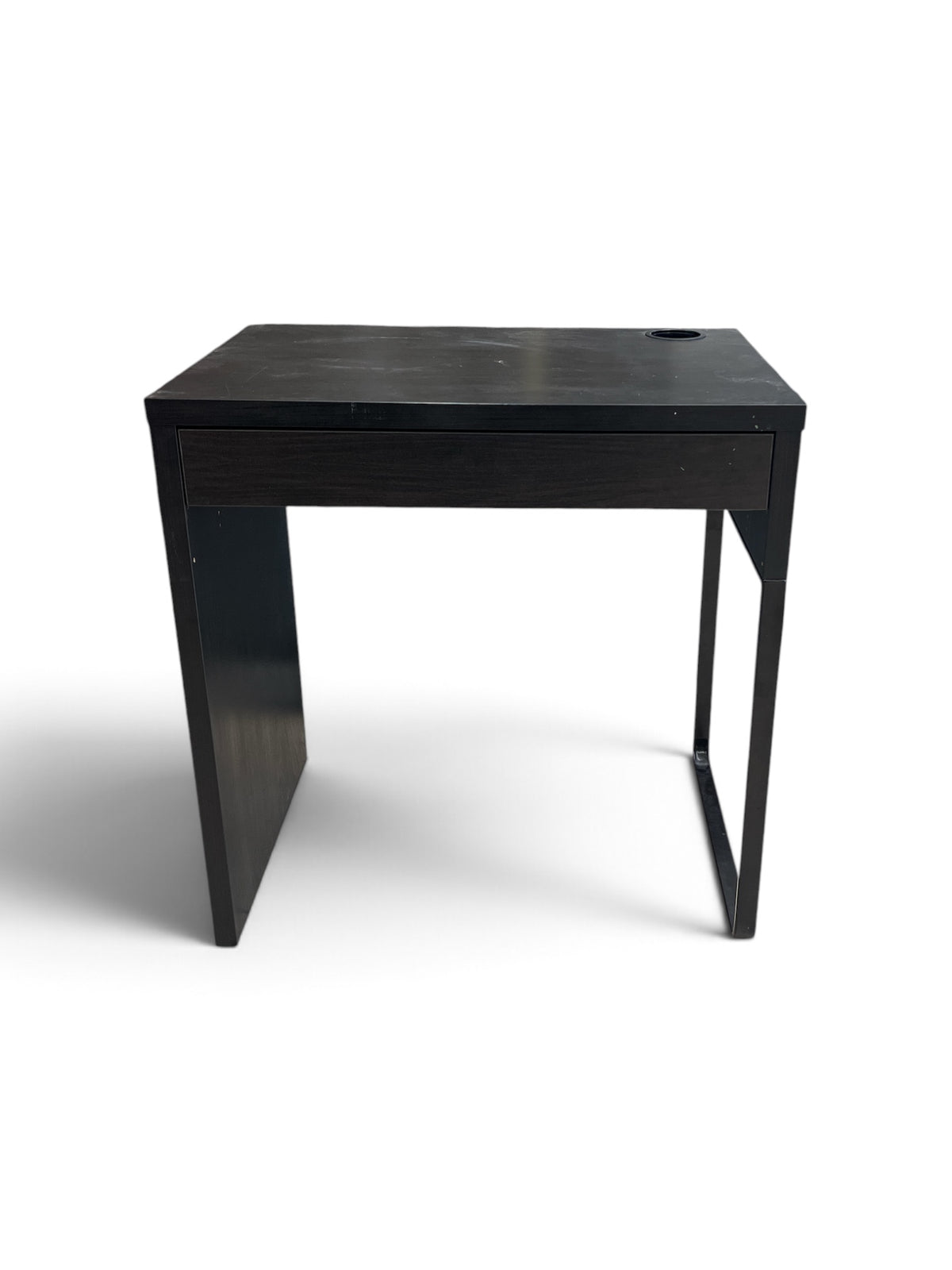 Modern Black Writing Desk with Drawer