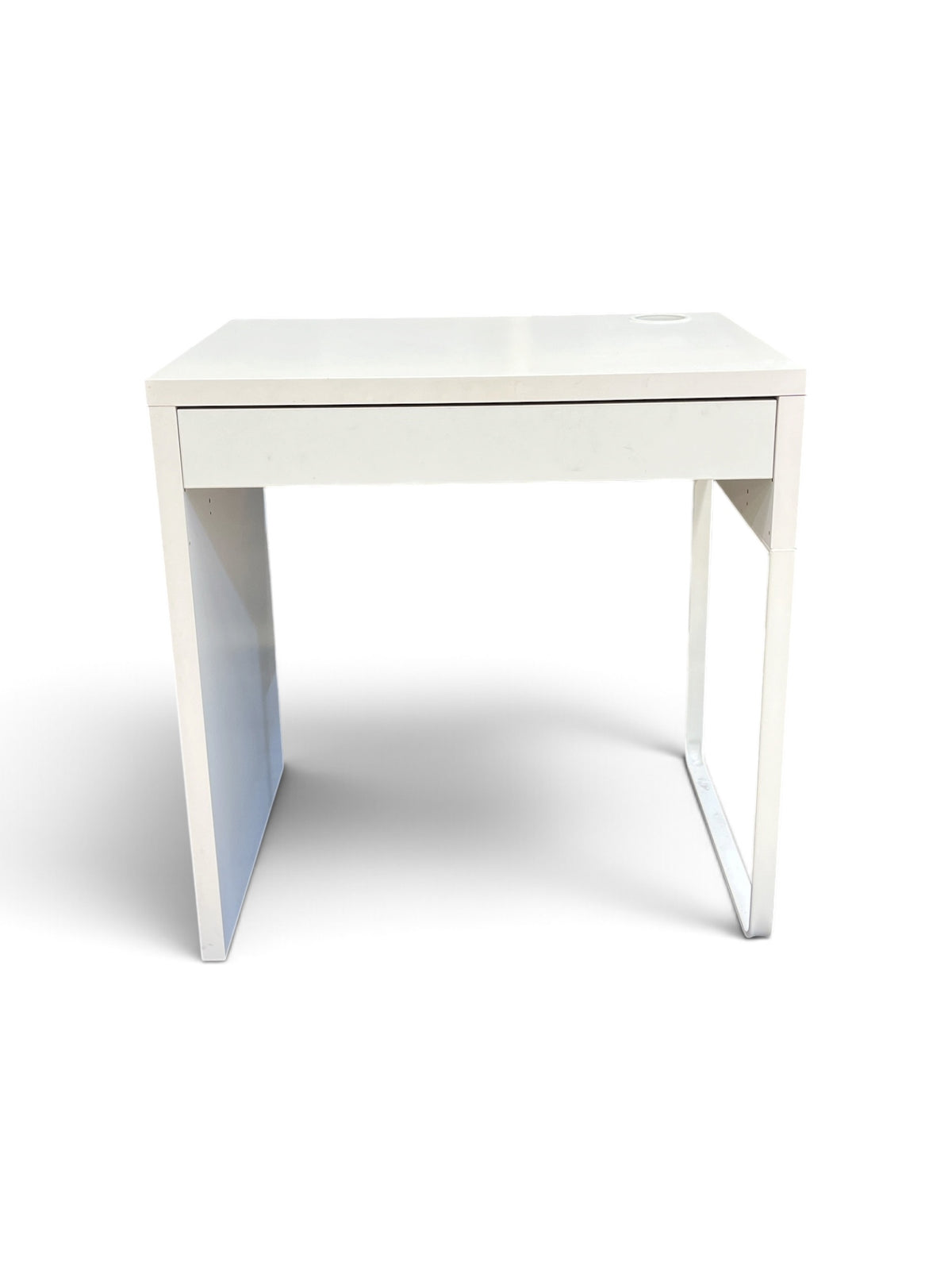 Modern White Writing Desk with Drawer