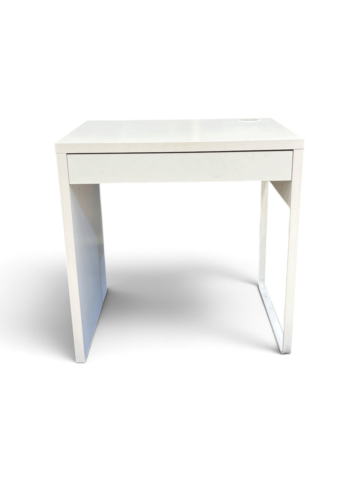Modern White Writing Desk with Drawer