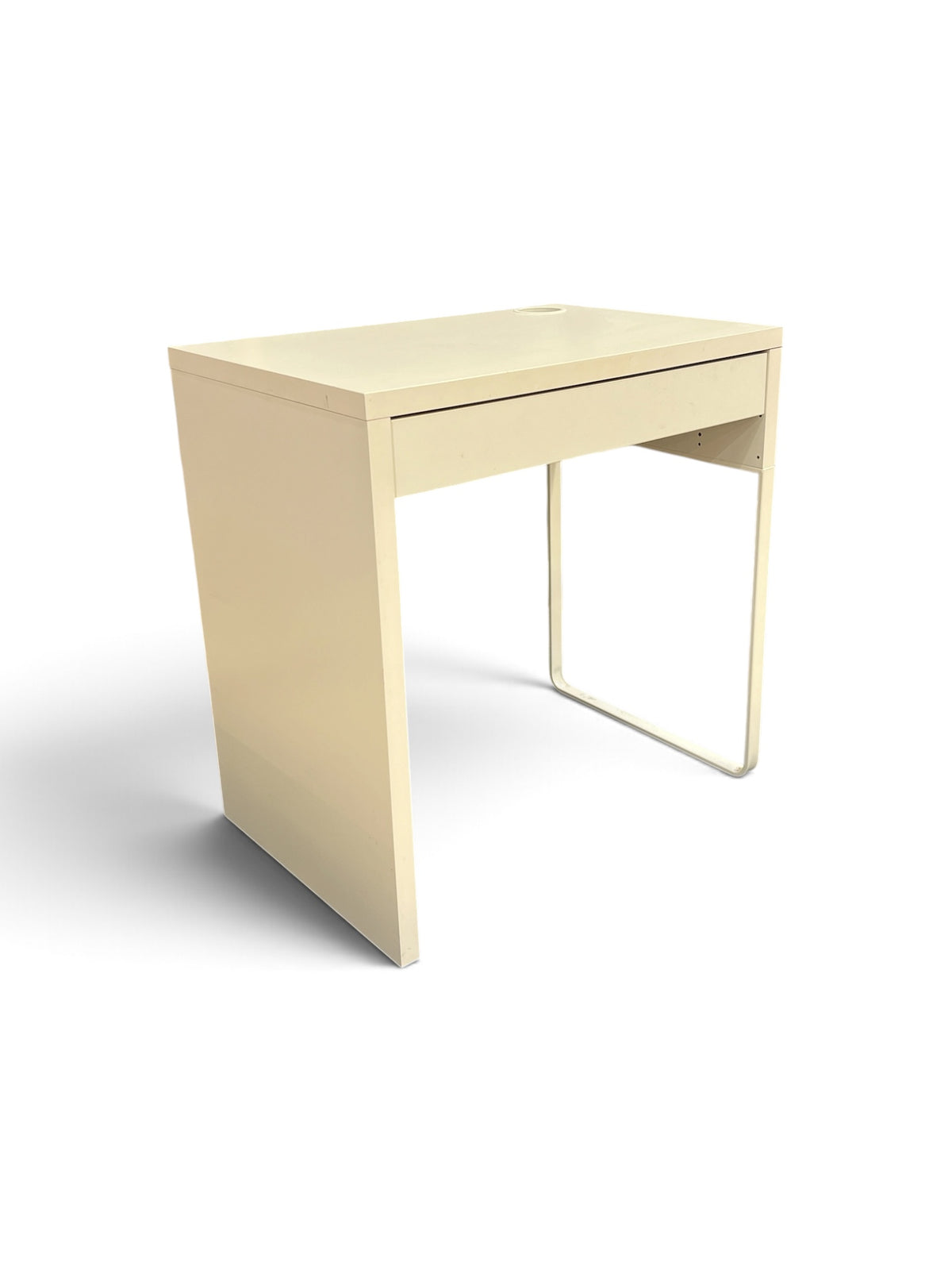 Modern White Writing Desk with Drawer