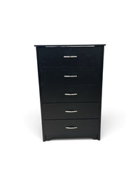 South Shore Modern Black 5 Drawer Tall Boy