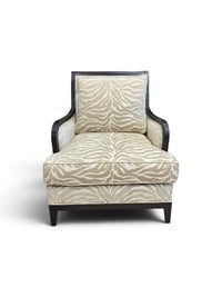 Ethan Allen Zebra Print Accent Chair & Ottoman