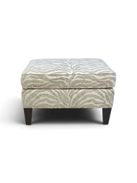 Ethan Allen Zebra Print Accent Chair & Ottoman