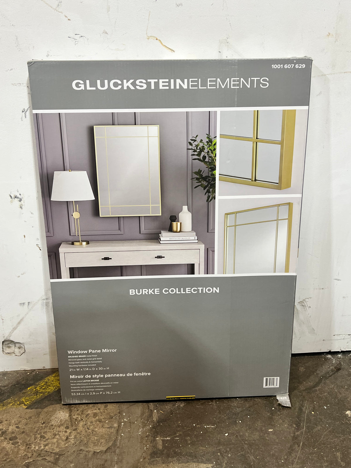 Gluckstein Burke 21-inch W x 30-inch H Window Panel Wall-Mounted Mirror